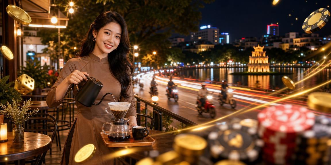 Người chơi tra cứu FAQ kqxskt tại quán cà phê Hà Nội