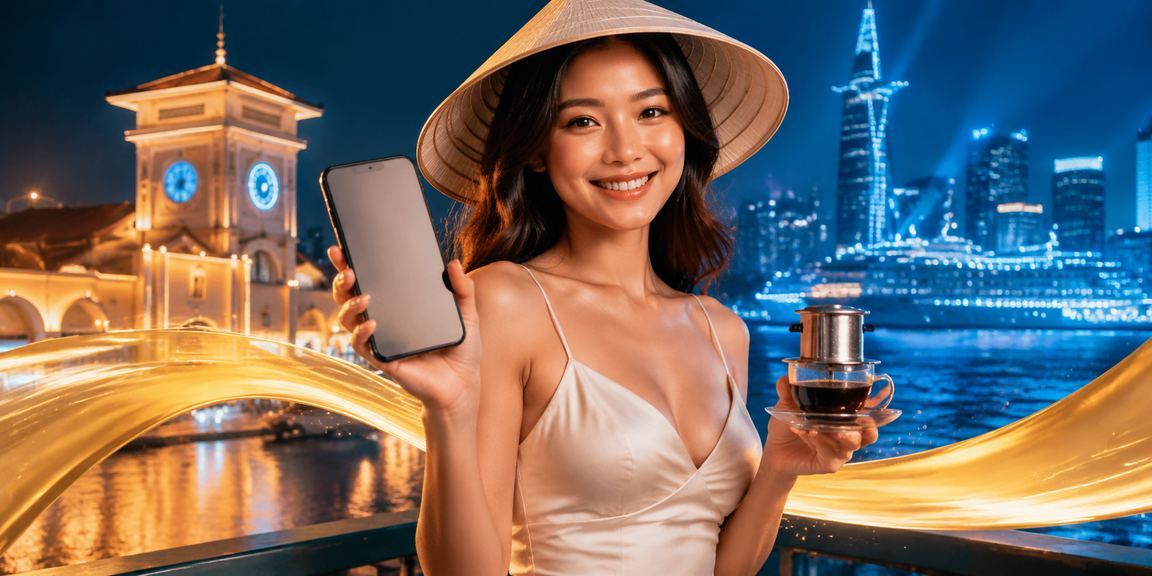 Người dùng TP.HCM chơi casino trên điện thoại tại quán cà phê