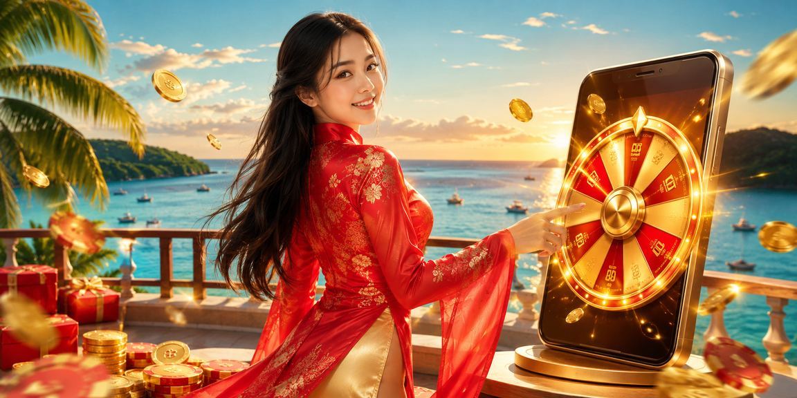 Người chơi roulette tại Phú Quốc với trang phục áo dài truyền thống